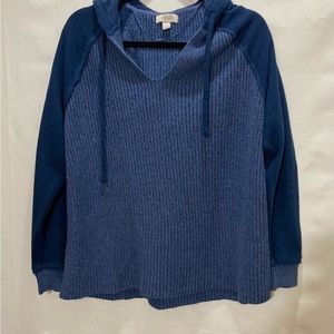 Ladies hooded pullover sweater